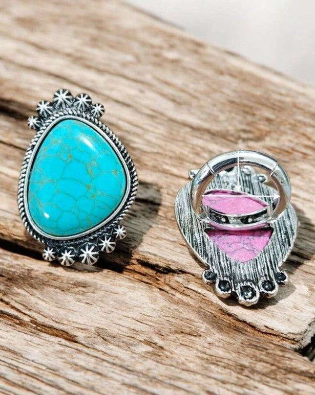 Let's Make A Statement Stretch One Size Fashion Crackle Stone Ring