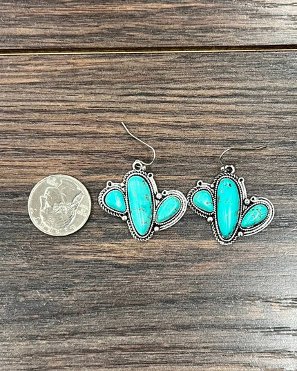 722692, Cactus Turquoise Earrings