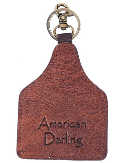 ADKRM114 Hair On Genuine Leather Keyring