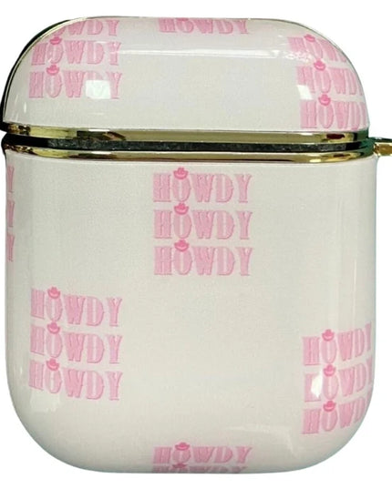 Pink Howdy Air Pod Case