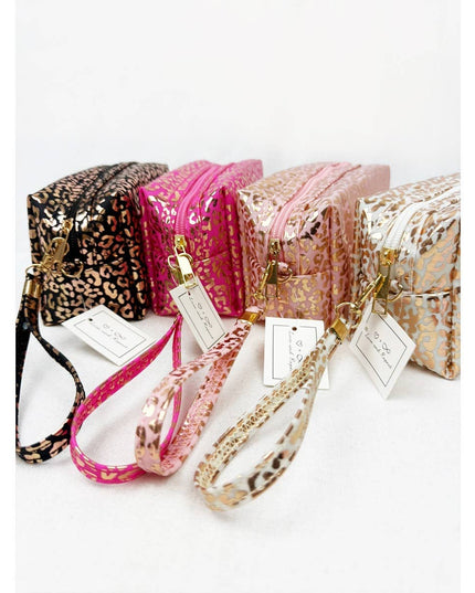 Waterproof Fabric Leopard Pattern Cosmetic Bag