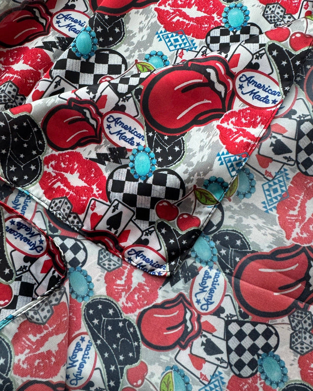 Wild Rag “American Made” truck hat patch style Cowboy Western Neck Scarf Bandanna by Double B Wild Rags