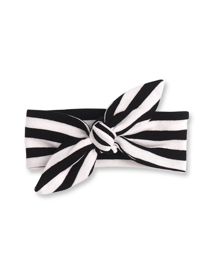 Baby Girl's Black Stripe Cotton Headband