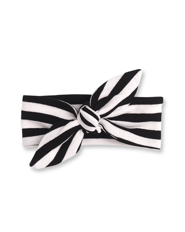 Baby Girl's Black Stripe Cotton Headband