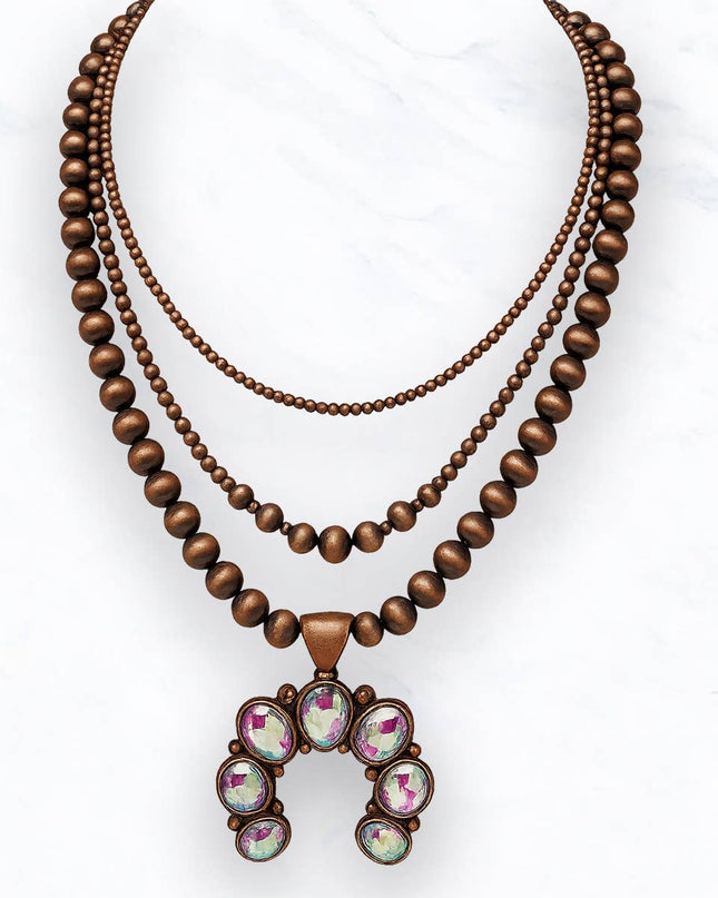 Triple Layer Western Beaded Squash Blossom