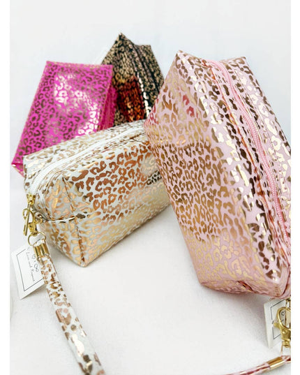Waterproof Fabric Leopard Pattern Cosmetic Bag