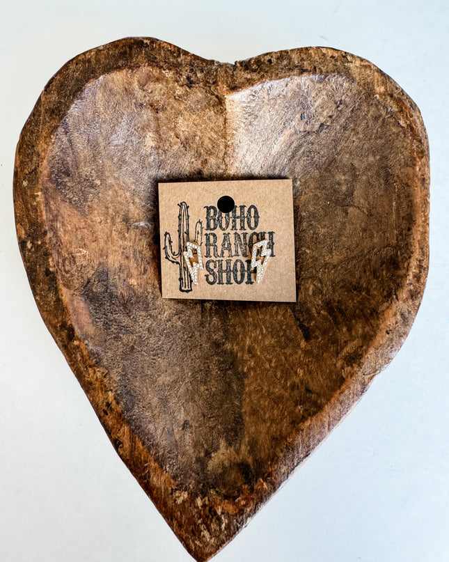 Western cut out paved Stud earrings - cowboy boots hat bow 