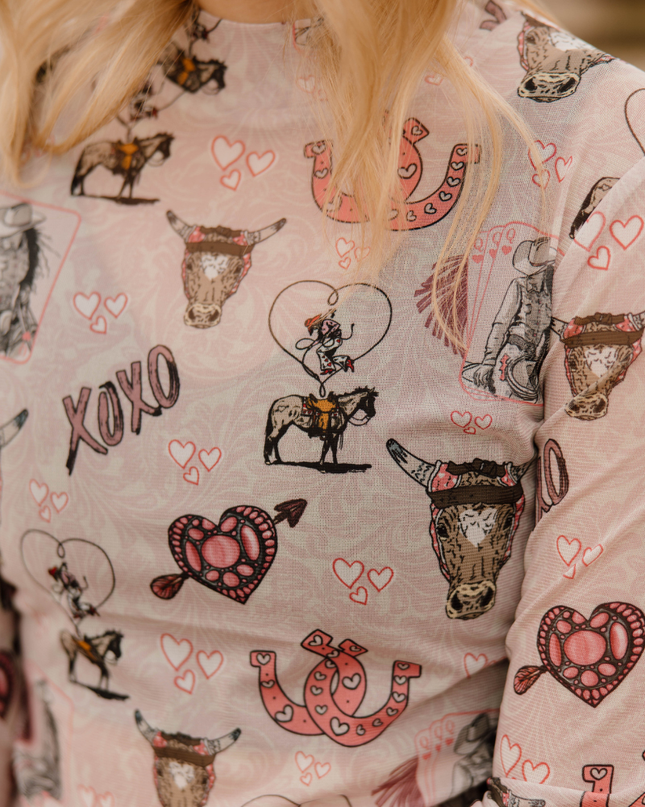 XOXO Rodeo Mesh Top