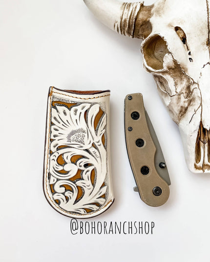 Leather Pocket Knife Sheath Genuine Leather Case Pocket