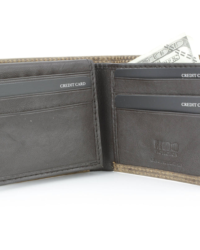 Men’s Bi-Fold Wallet with Deer Antler Emboss ABMWVT 03