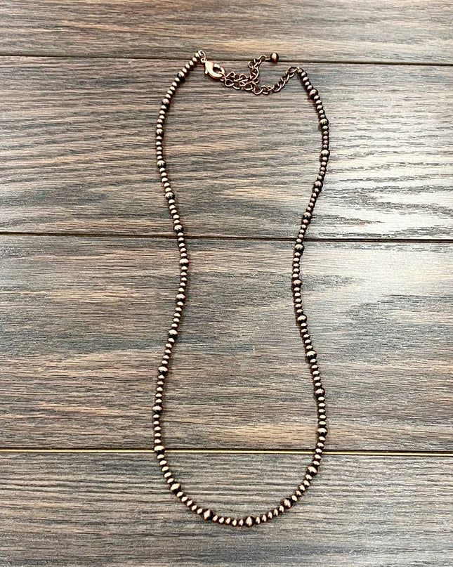 739107, 26" Handmade Copper Navajo Necklace