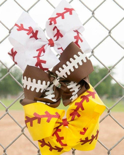 Football Texas Size Hair Bow