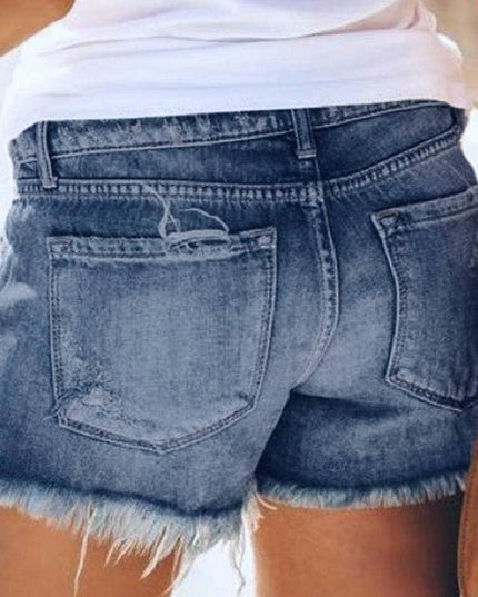 Summer Ripped Frayed Denim Shorts