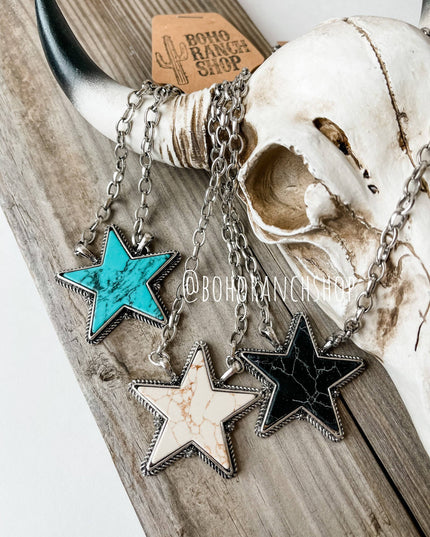 Punchy Star Necklace Western Pendant Necklace