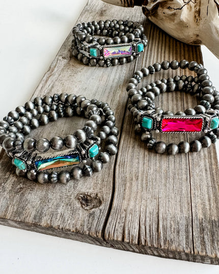 WESTERN STYLE BEADED BRACELET SET