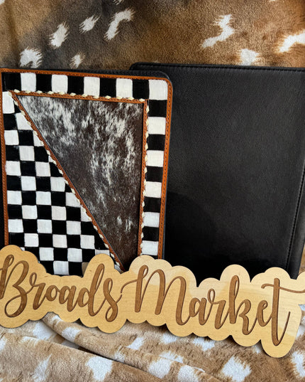 Checkered Cowhide Planner Portfolios