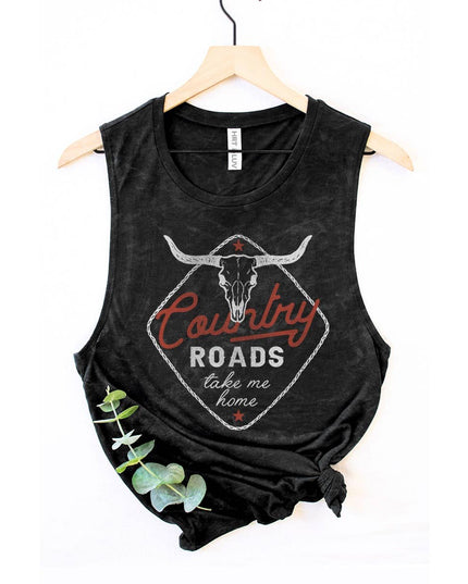 COUNTRY ROADS GRAPHIC TANK TOP