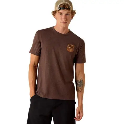 Ariat Stripe Patriotic Badge SS Shirt
