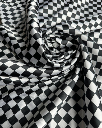 WILD RAG Black and White Check Cowboy Western Neck Scarf Bandanna by Double B Wild Rags