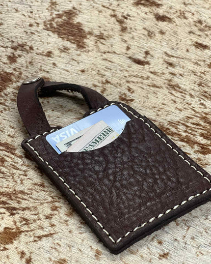 Leather Boot Wallet With Snap Strap