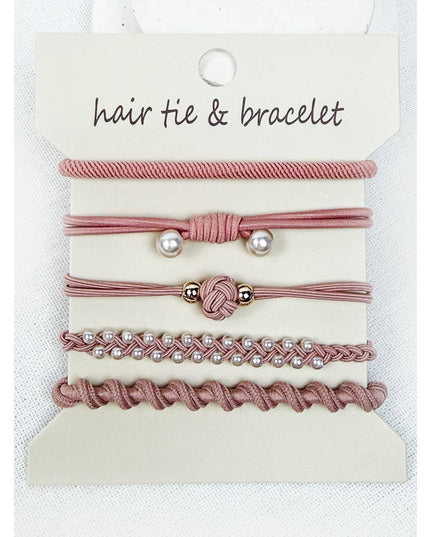 Boho Inspired Pearl Detail Hair Tie Bracelets