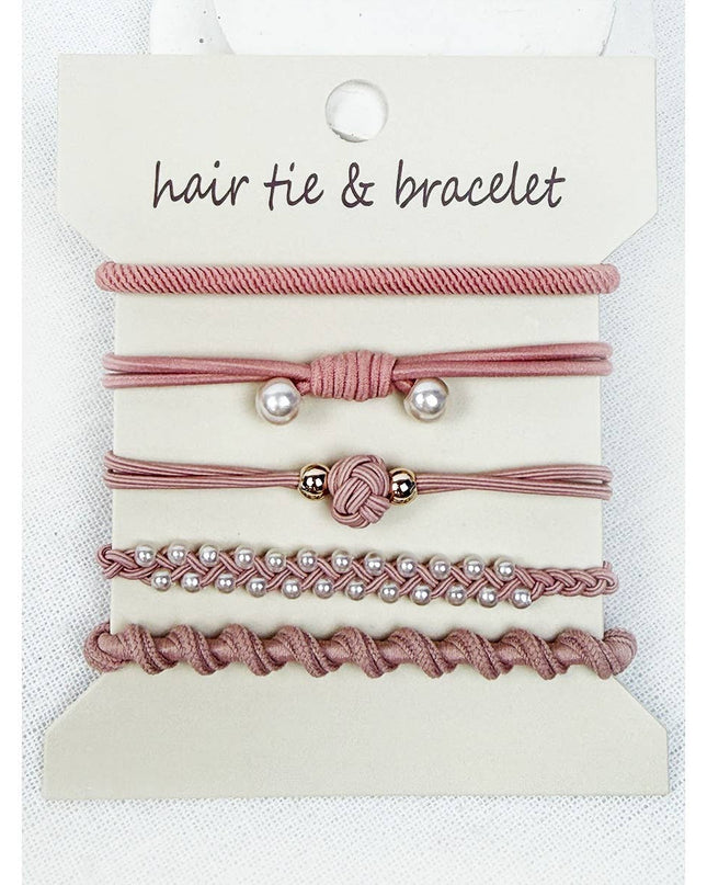 Boho Inspired Pearl Detail Hair Tie Bracelets