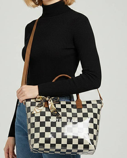 PVC handbag leopard camo crossbody bag