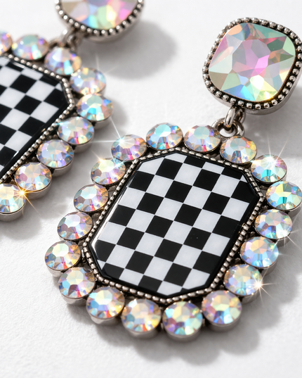 Checkmate Cowgirl Statement Earrings