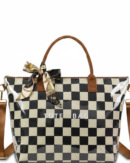 PVC handbag leopard camo crossbody bag