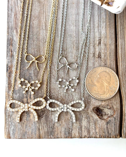 Western Dainty Coquette Bow Necklace