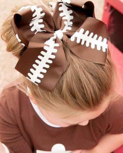 Football Texas Size Hair Bow