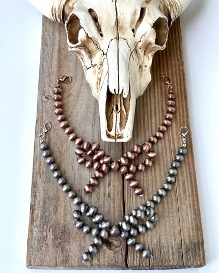 Western Navajo Pearl Coquette Bow Hat Chain Band