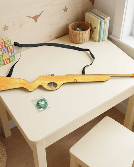 TOY WOOD RUBBER BAND RIFLE
