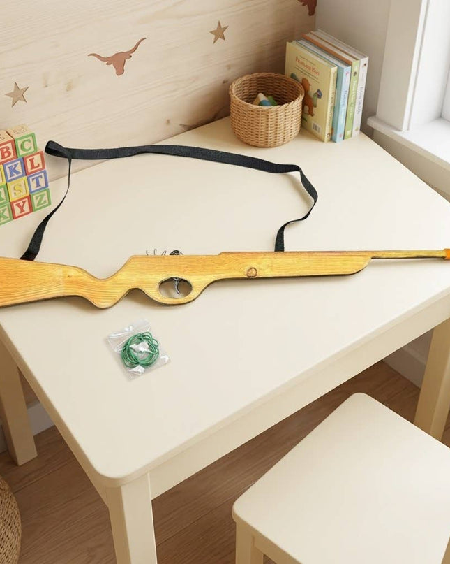 TOY WOOD RUBBER BAND RIFLE