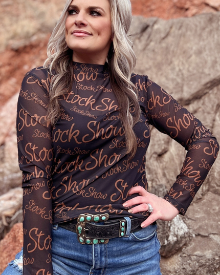 Stock Show Queen Mesh Top