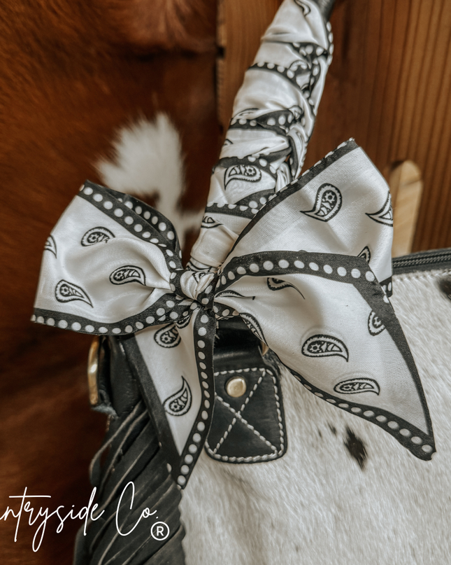 Iris Cowhide Leather Tote Purse