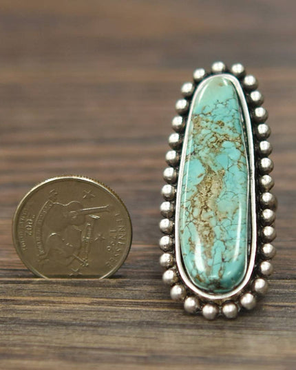 750173, 2.6" Turquoise, Brass Adjustable Ring