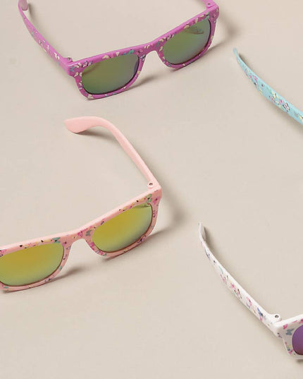 Kids Colorful Butterfly Pattern Sunglasses