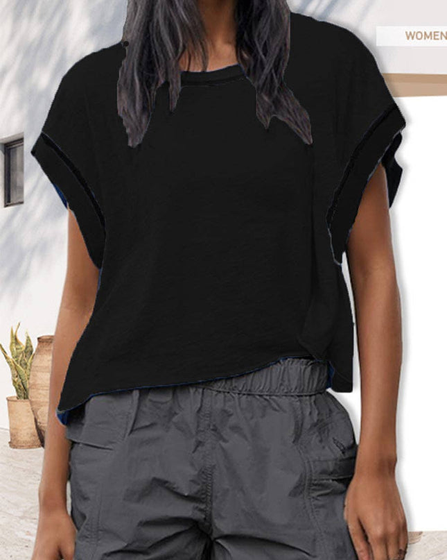 Black Cross-Back Shirt