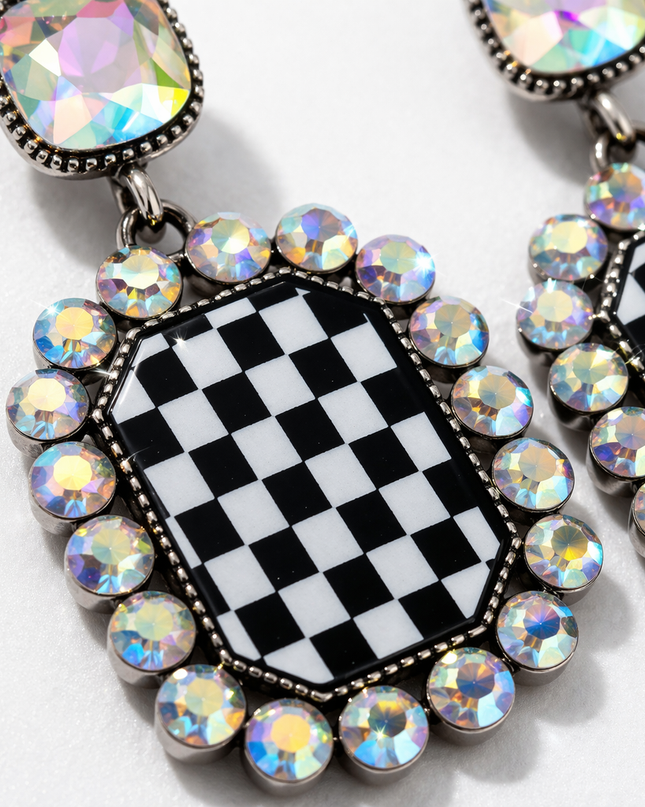 Checkmate Cowgirl Statement Earrings