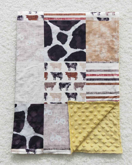 Baby Kids Cows Brown Western Blankets