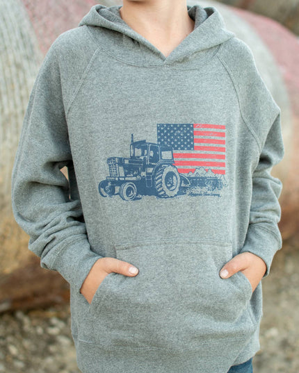 Patriotic Tractor Toddler/Youth Hoodie