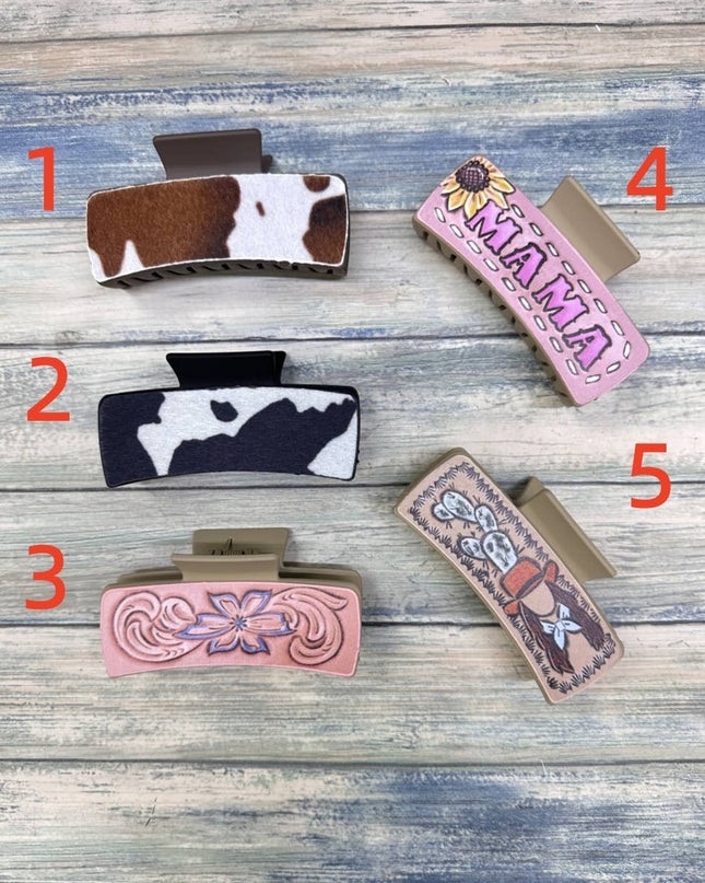 WESTERN PRINT HAIR CLIP