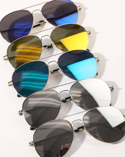 Classic Aviator Dark Tinted Fashion Sunglasses