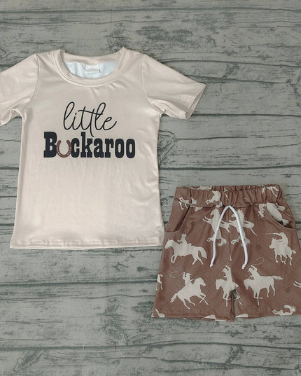 Baby Boys Rodeo Brown Shorts Sets