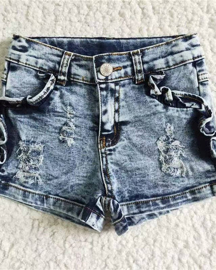 Sibling Baby Girls Denim Shorts Bottom