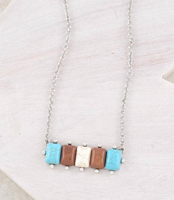 Perfectly Pulled Together Western Bar Necklace