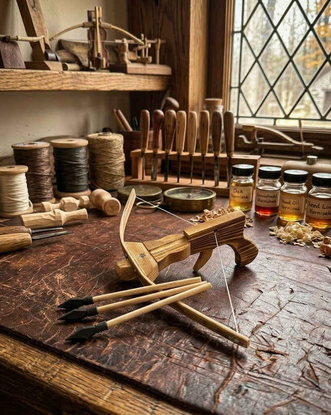 TOY WOODEN SMALL CROSSBOW -W14 QUIVER NOT INCLUDED