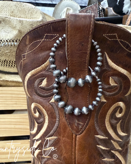 Western Bead Hoop Earrings