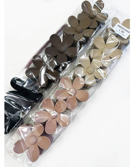 Matte Neutral Color Daisy Hair Clips